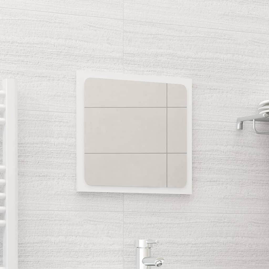 Bathroom Mirror White 40x1.5x37 cm Engineered Wood