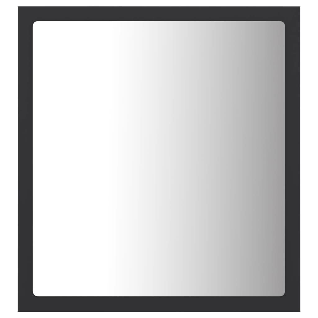 LED Bathroom Mirror Grey 40x8.5x37 cm Acrylic