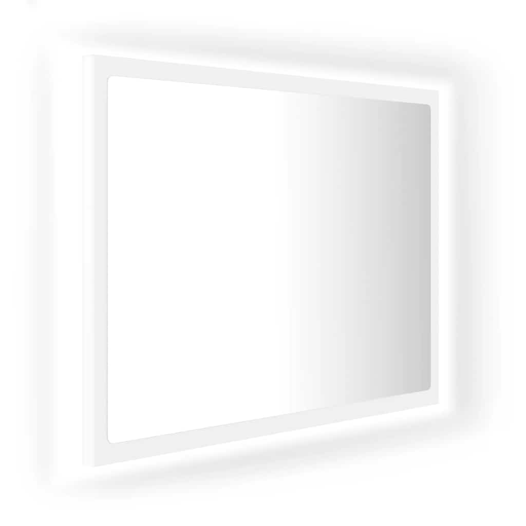 LED Bathroom Mirror White 60x8.5x37 cm Acrylic