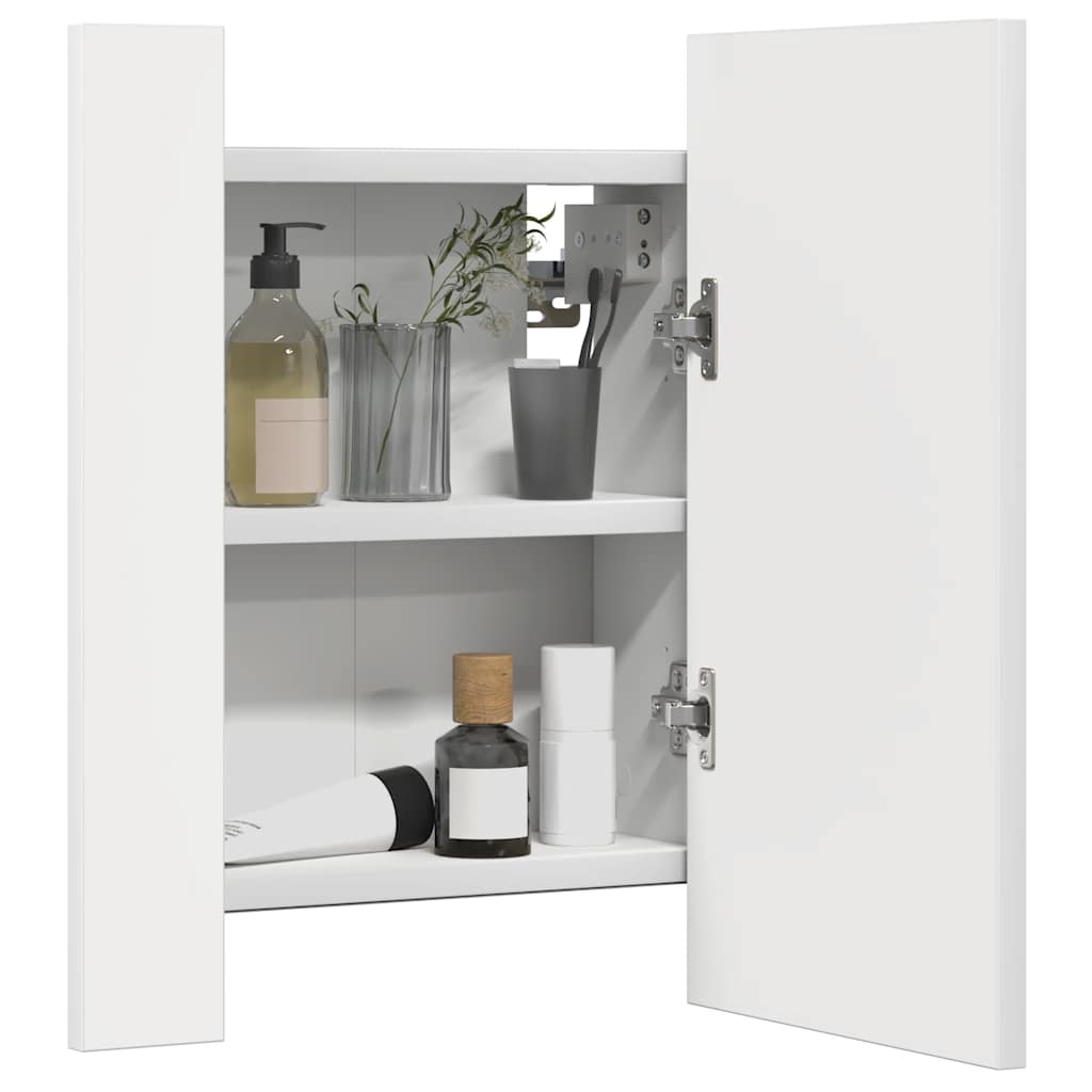 LED Bathroom Mirror Cabinet White 40x12x45 cm Acrylic
