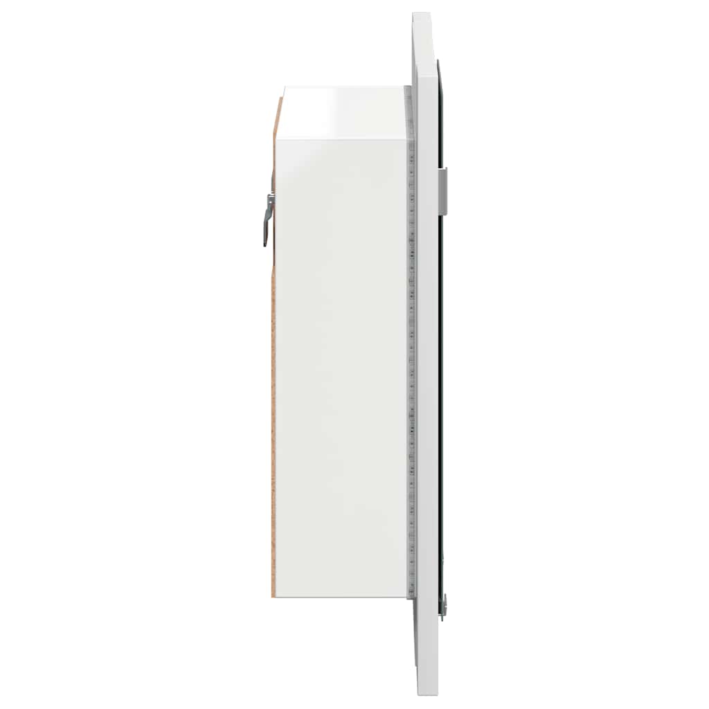 LED Bathroom Mirror Cabinet White 40x12x45 cm Acrylic