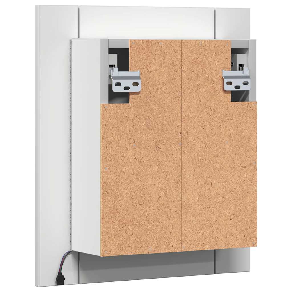 LED Bathroom Mirror Cabinet White 40x12x45 cm Acrylic