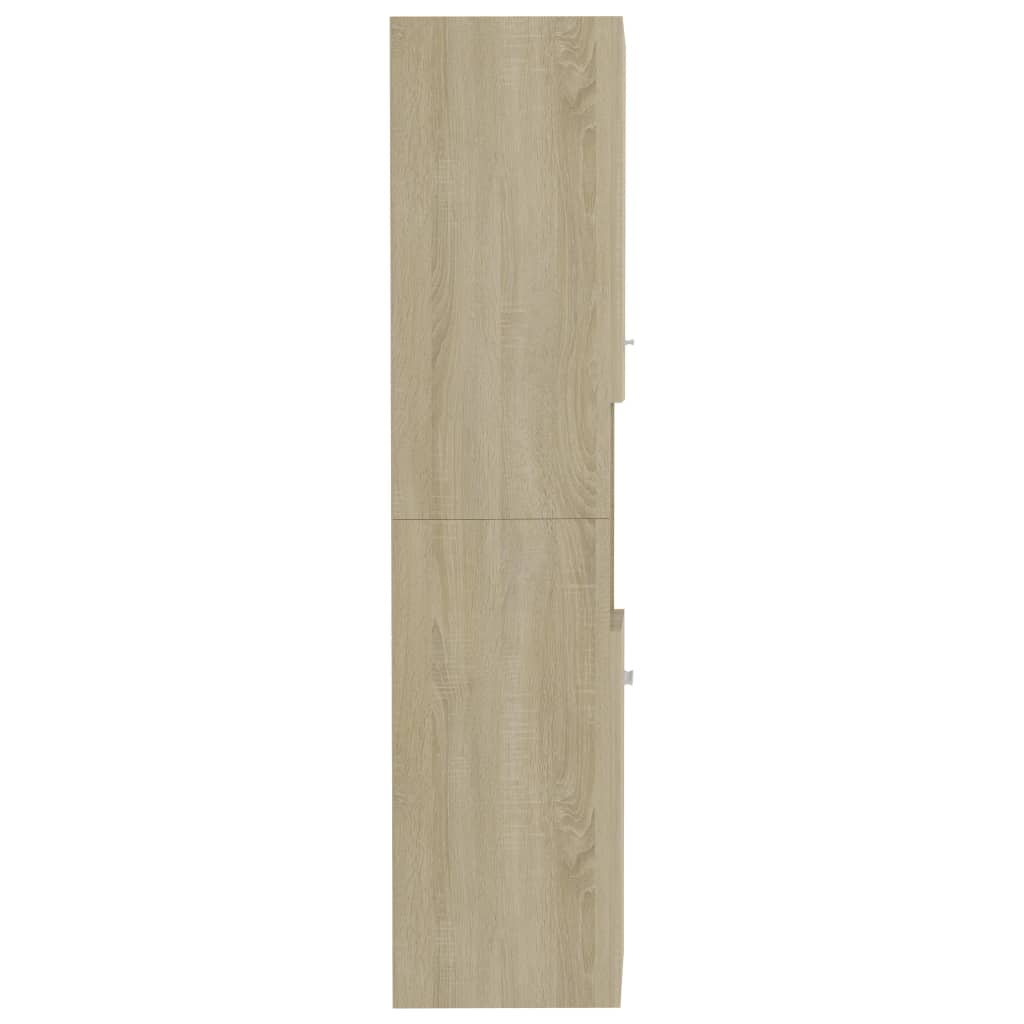 Bathroom Cabinet Sonoma Oak 30x30x130 cm Engineered Wood