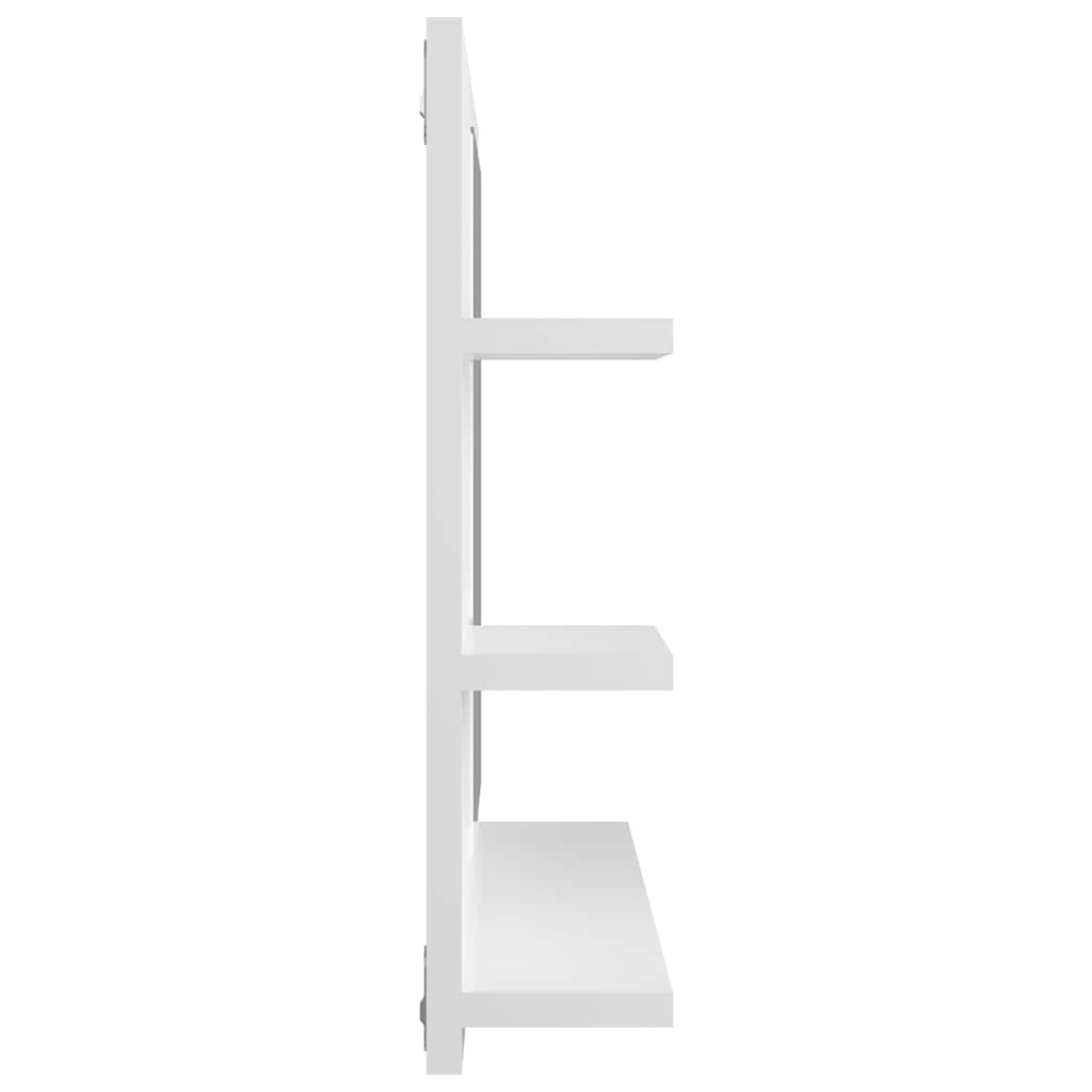 Bathroom Mirror High Gloss White 60x10.5x45 cm Engineered Wood