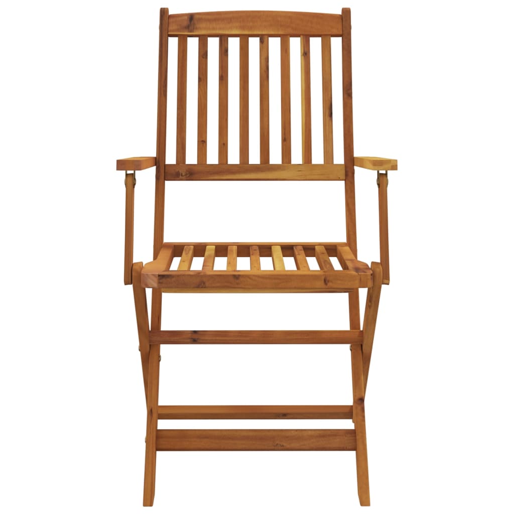5 Piece Folding Garden Dining Set Solid Acacia Wood
