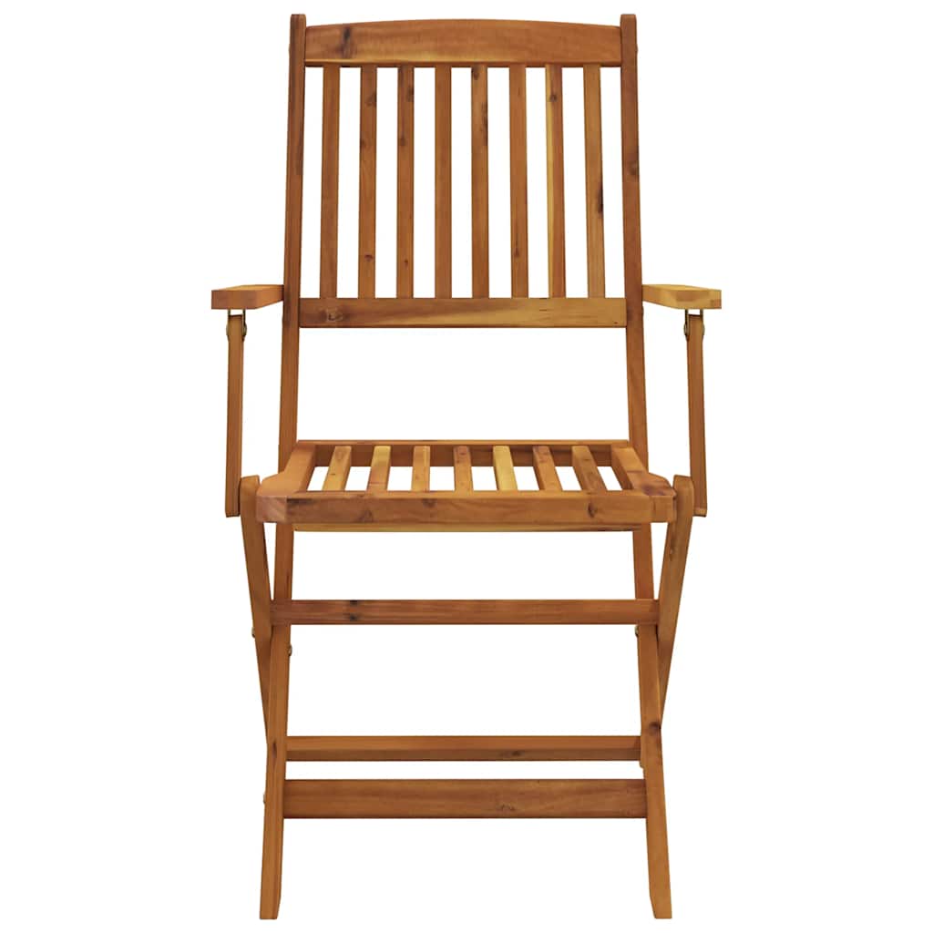 9 Piece Folding Garden Dining Set Solid Wood Acacia