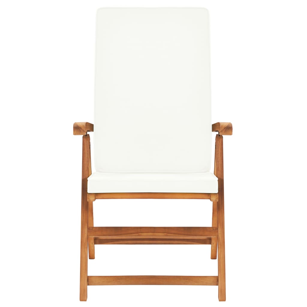 7 Piece Garden Dining Set with Cushions Solid Teak Wood