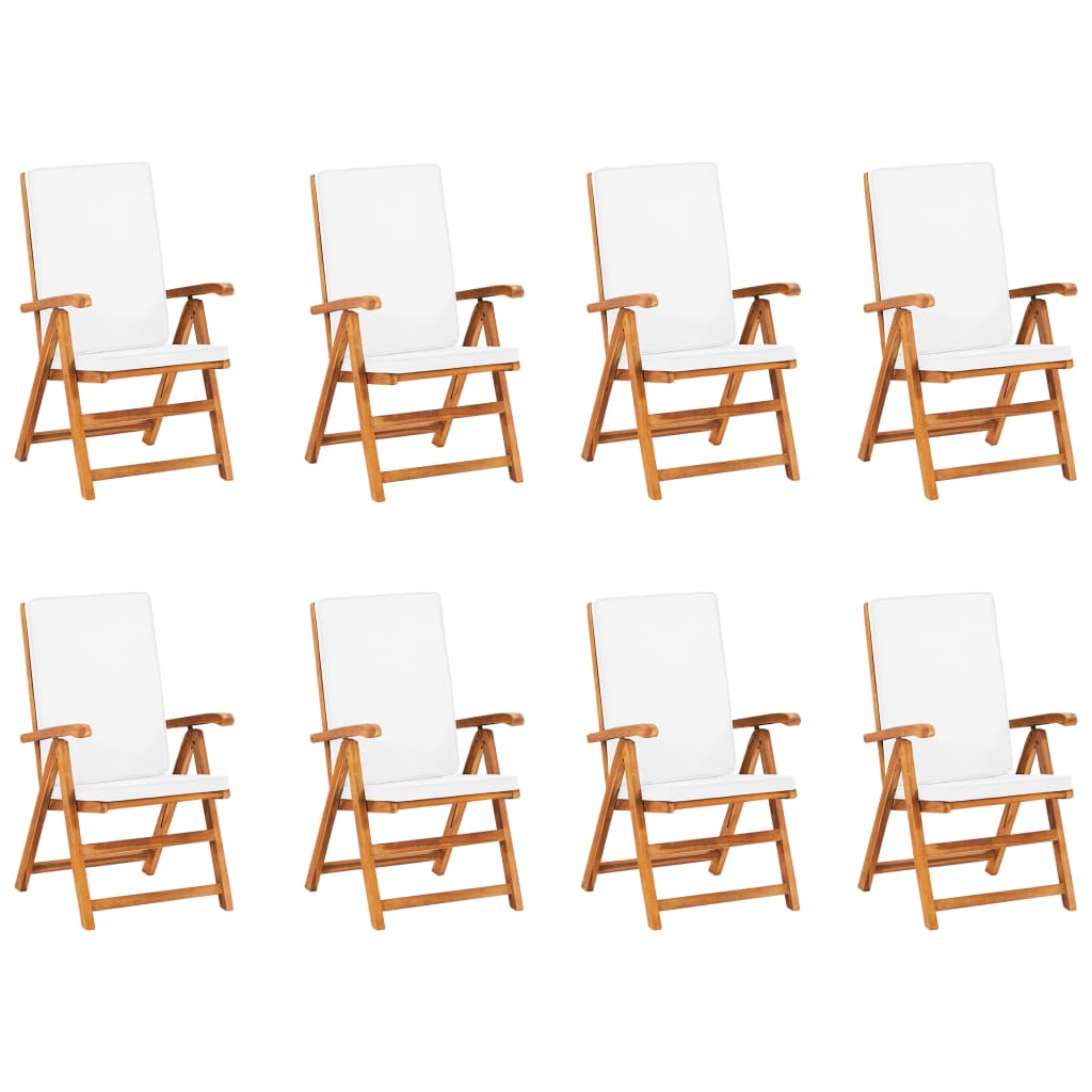 9 Piece Garden Dining Set with Cushions Solid Teak Wood