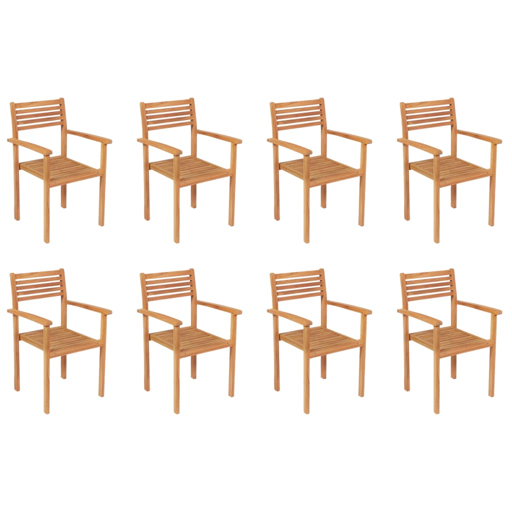 9 Piece Garden Dining Set Solid Teak Wood
