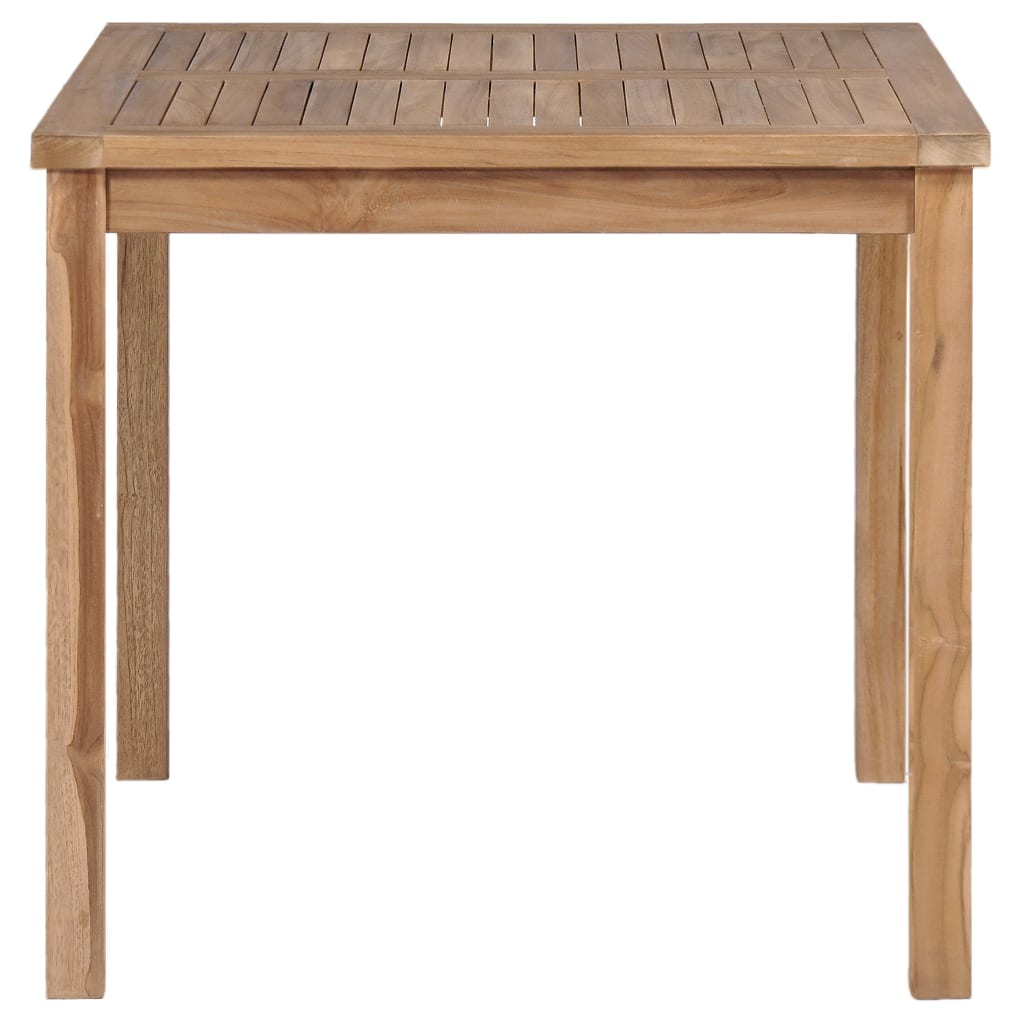 5 Piece Garden Dining Set 80x80 cm Solid Teak Wood