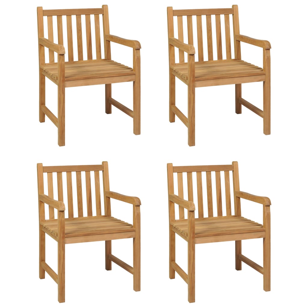 5 Piece Garden Dining Set 160x80 cm Solid Teak Wood