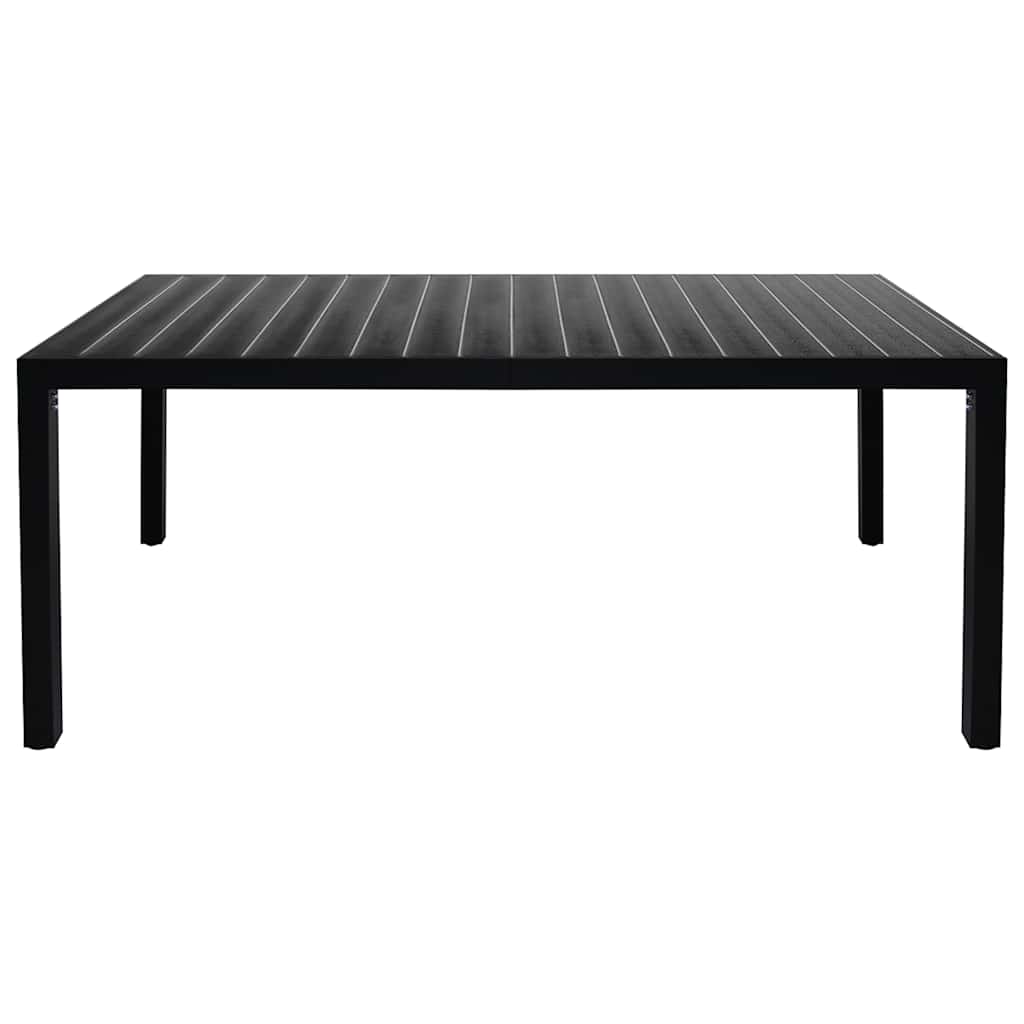 9 Piece Garden Dining Set Black and Brown