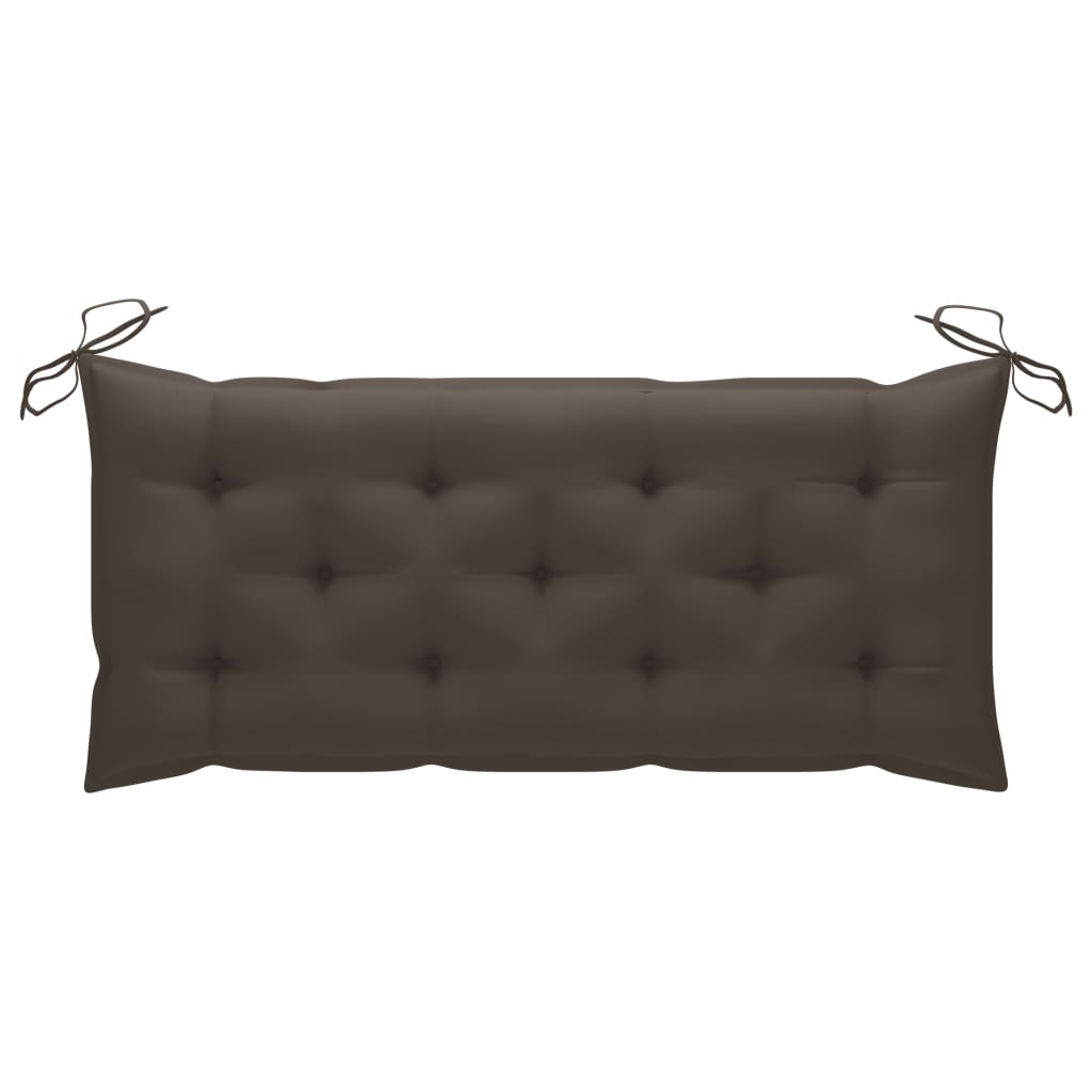 2-Seater Garden Bench with Cushion 120 cm Solid Eucalyptus Wood