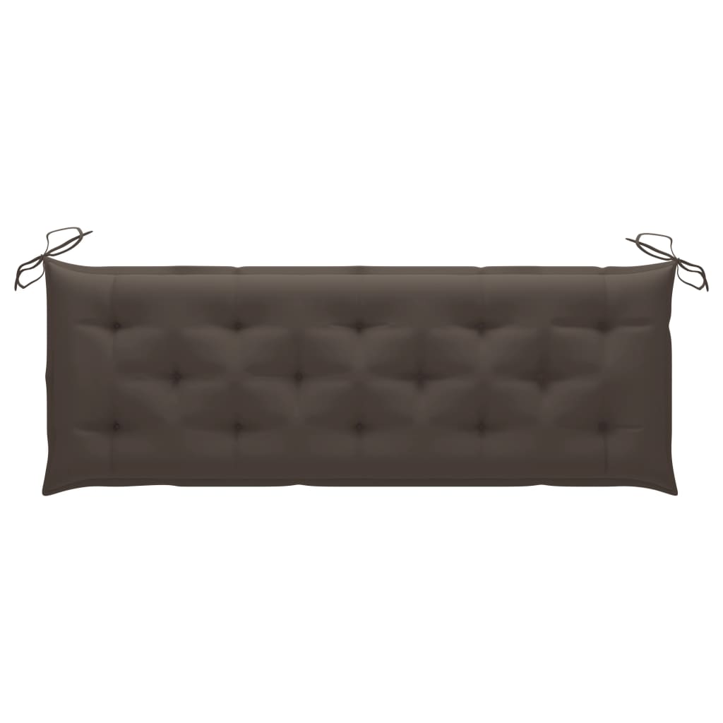 3-Seater Garden Bench with Cushion 150 cm Solid Eucalyptus Wood