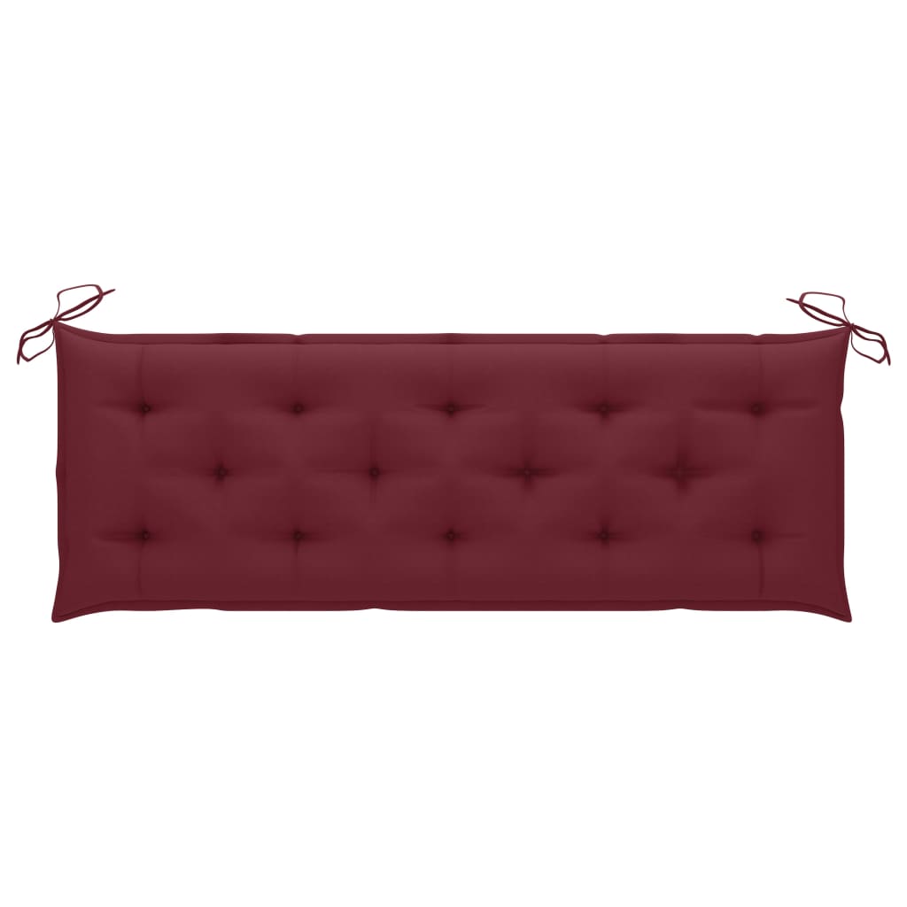 3-Seater Garden Bench with Cushion 150 cm Solid Eucalyptus Wood
