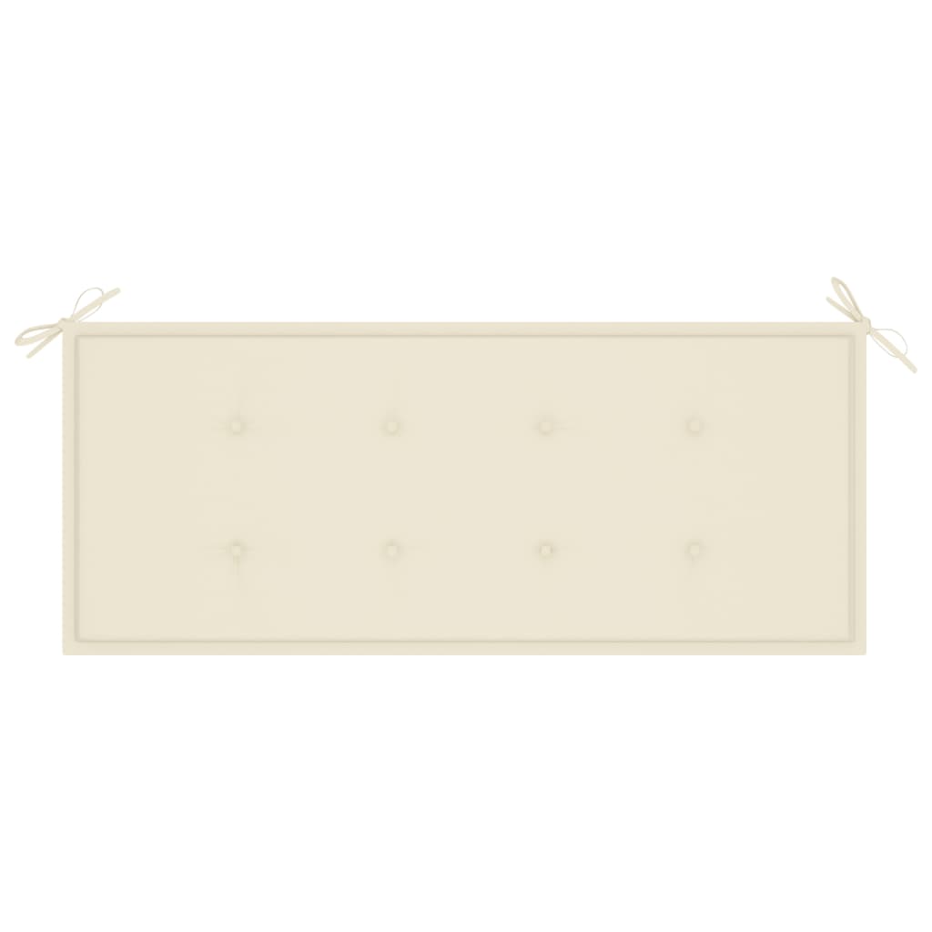 2-Seater Garden Bench with Cushion 120 cm Grey Eucalyptus Wood