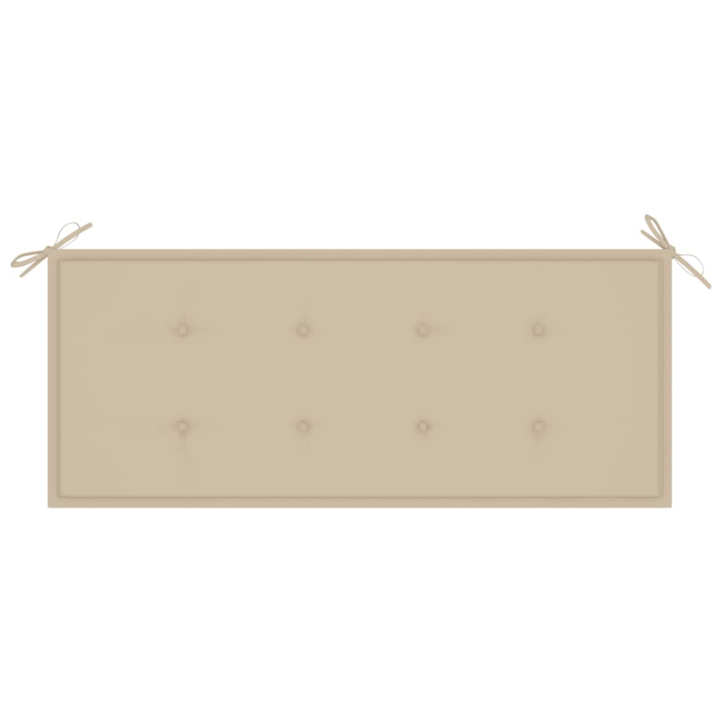 2-Seater Garden Bench with Cushion 120 cm Grey Eucalyptus Wood