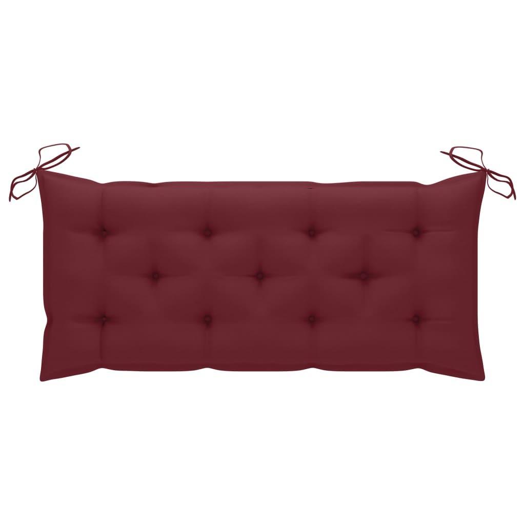 2-Seater Garden Bench with Cushion 120 cm Grey Eucalyptus Wood