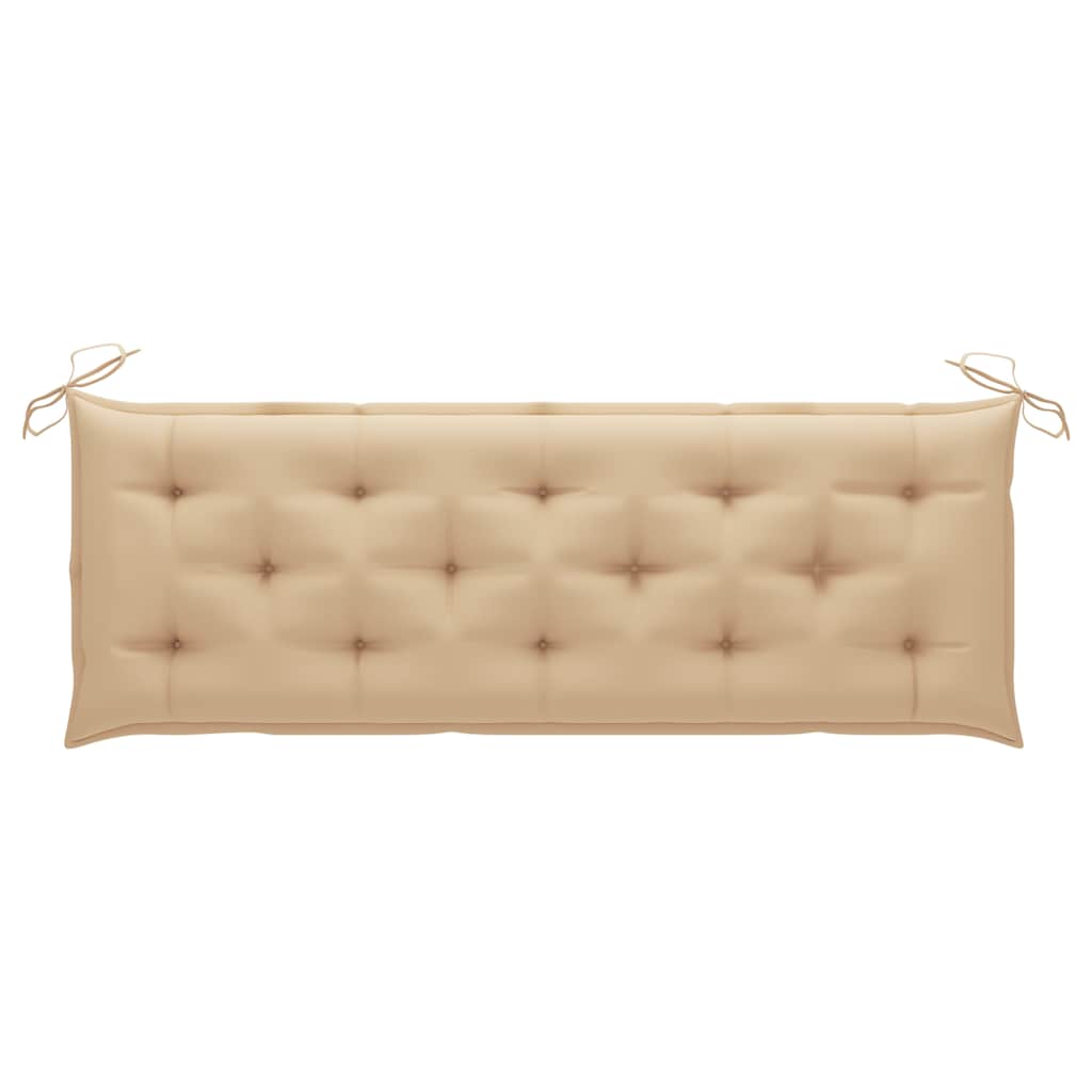 3-Seater Garden Bench with Cushion 150 cm Grey Eucalyptus Wood