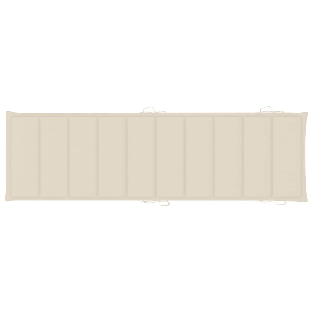 Garden Sun Lounger with Cushion Solid Wood Acacia