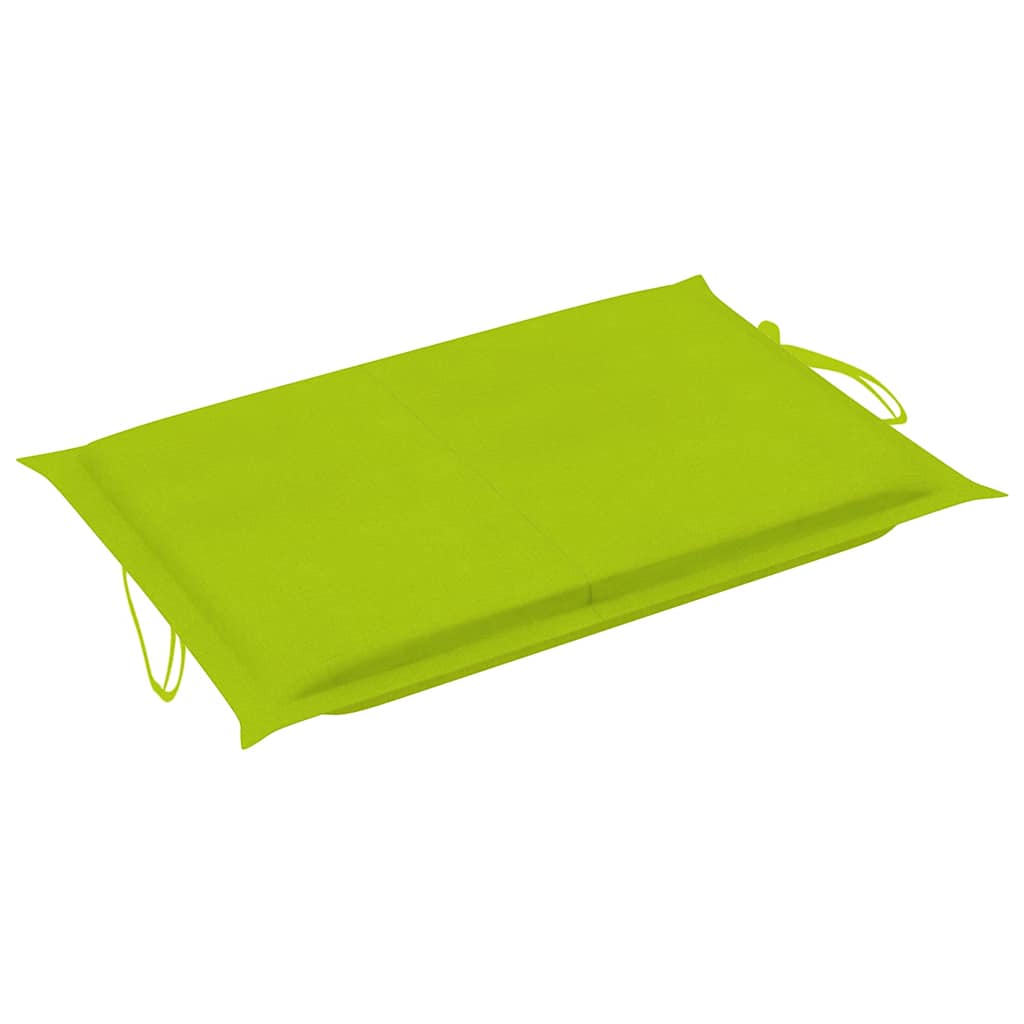 Garden Sun Lounger with Cushion Solid Acacia Wood