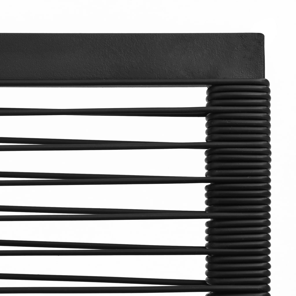 3 Piece Outdoor Dining Set PVC Rattan Black