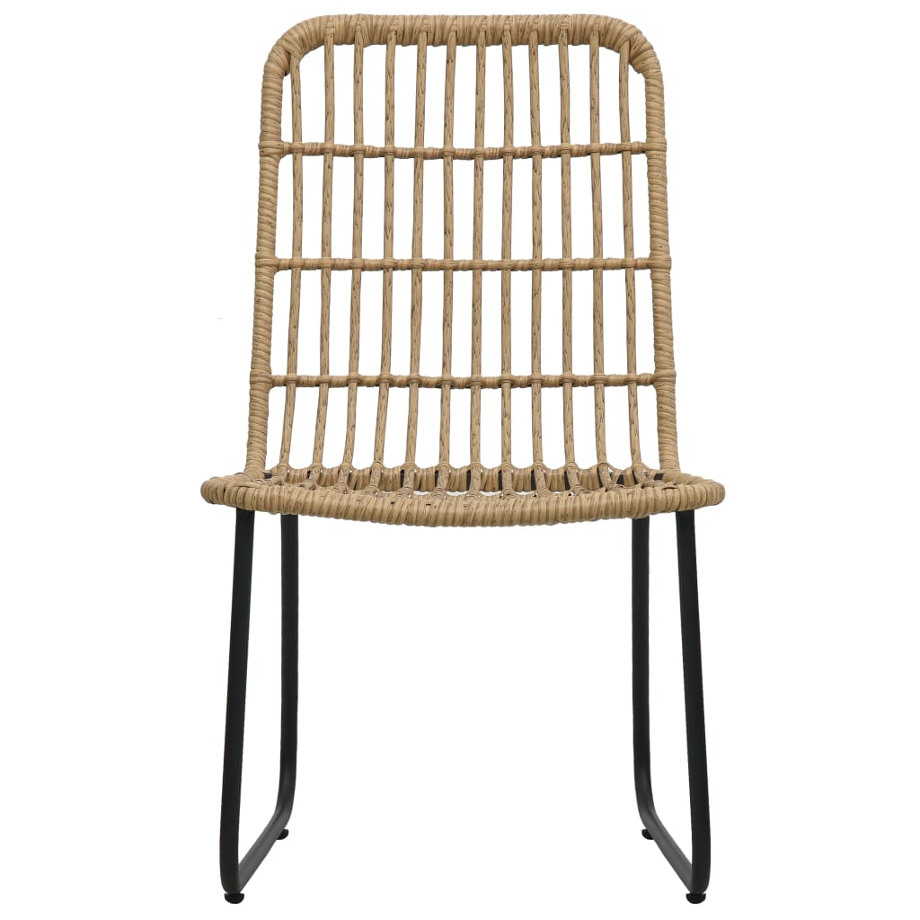 9 Piece Outdoor Dining Set Poly Rattan and Glass