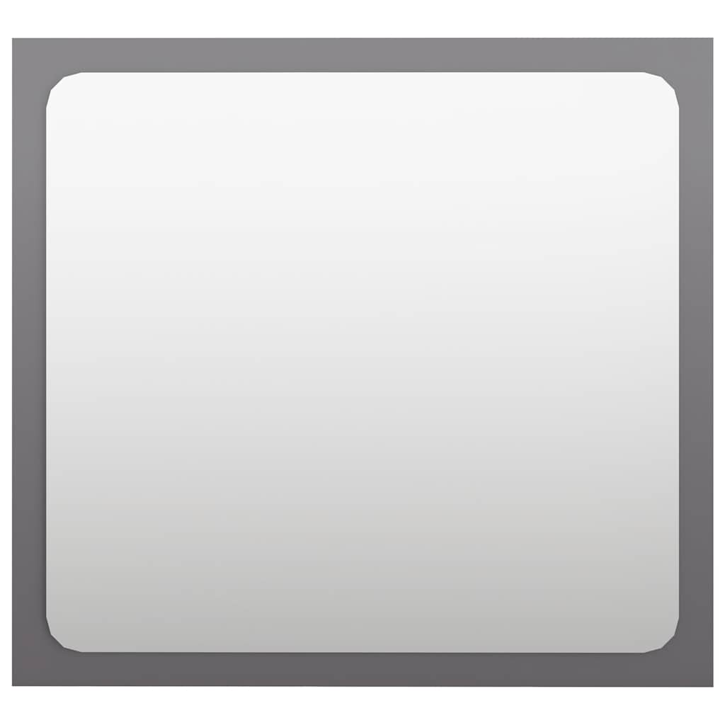 2 Piece Bathroom Furniture Set High Gloss Grey Engineered Wood