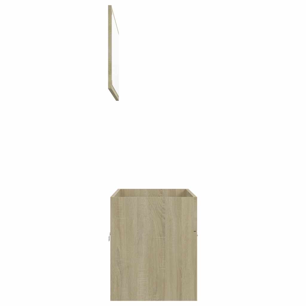 2 Piece Bathroom Furniture Set Sonoma Oak Engineered Wood