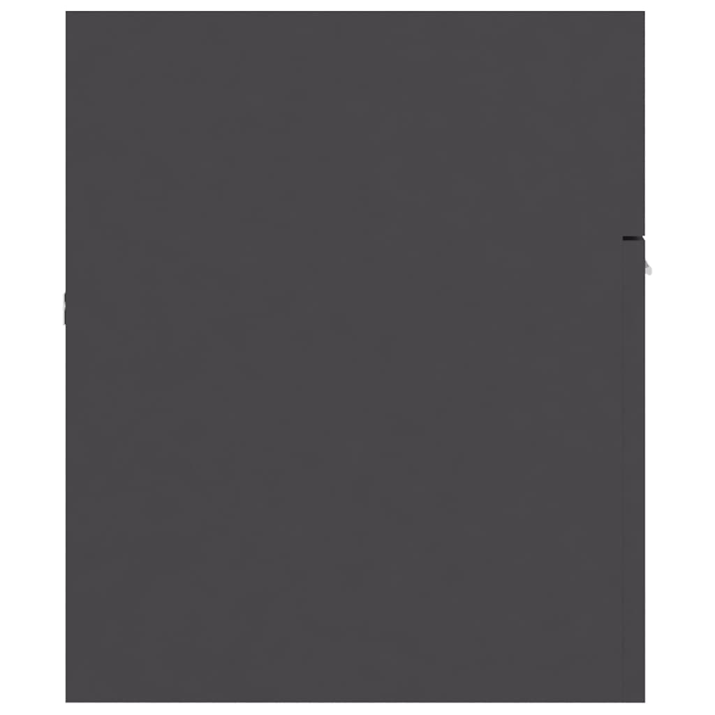 2 Piece Bathroom Furniture Set Grey Engineered Wood