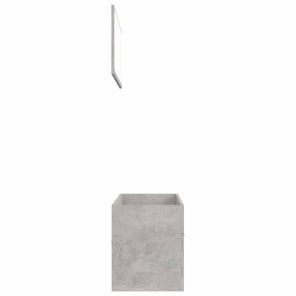 2 Piece Bathroom Furniture Set Concrete Grey Engineered Wood