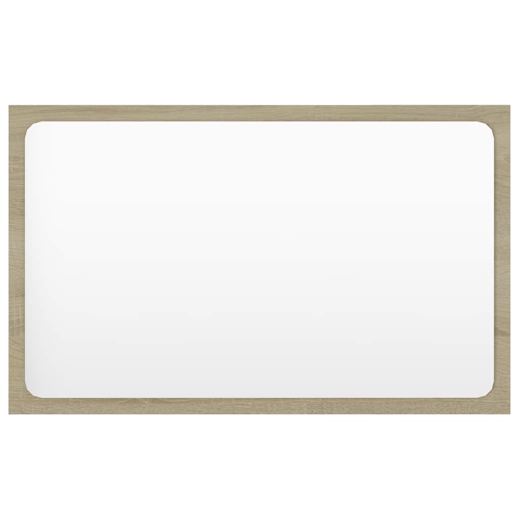 2 Piece Bathroom Furniture Set White and Sonoma Oak Engineered Wood