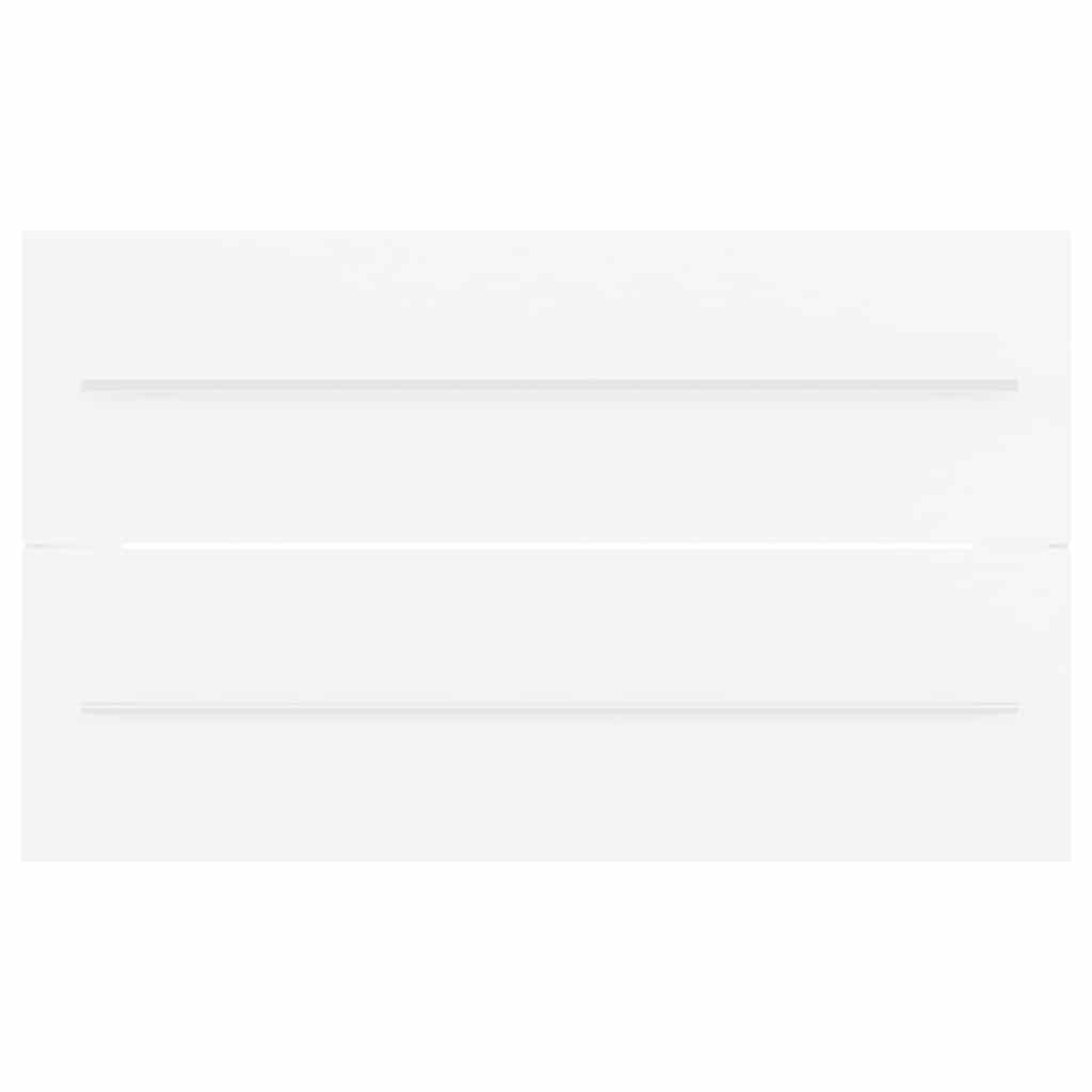 2 Piece Bathroom Furniture Set White Engineered Wood