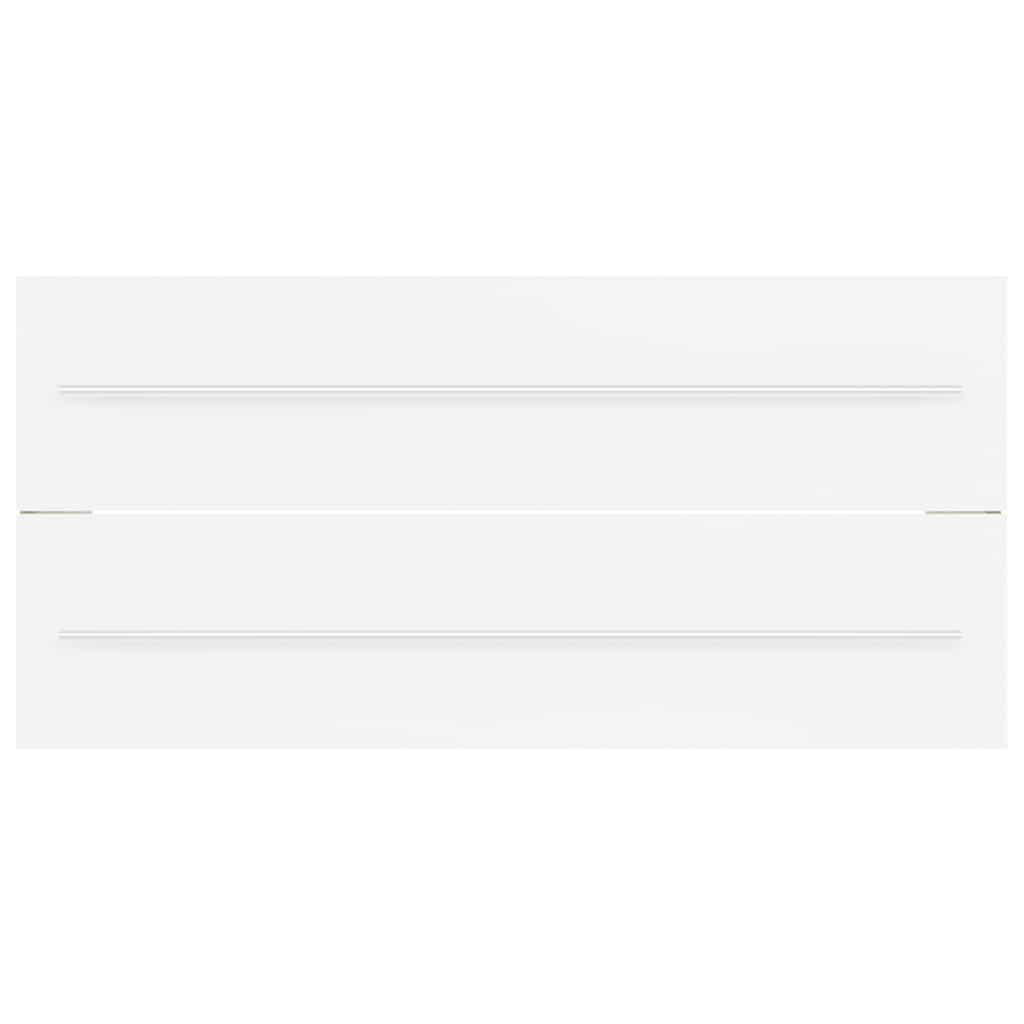 2 Piece Bathroom Furniture Set White Engineered Wood