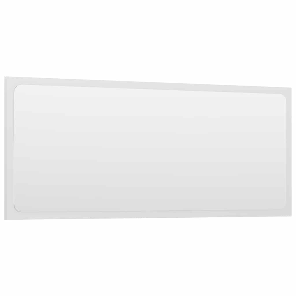 2 Piece Bathroom Furniture Set High Gloss White Engineered Wood