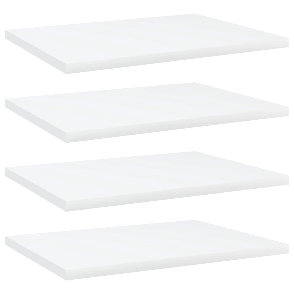 Bookshelf Boards 4 pcs White 40x30x1.5 cm Engineered Wood
