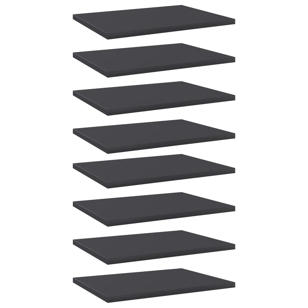 Bookshelf Boards 8 pcs Grey 40x30x1.5 cm Engineered Wood