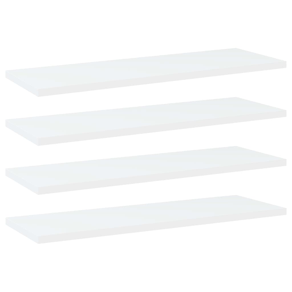 Bookshelf Boards 4 pcs White 60x20x1.5 cm Engineered Wood