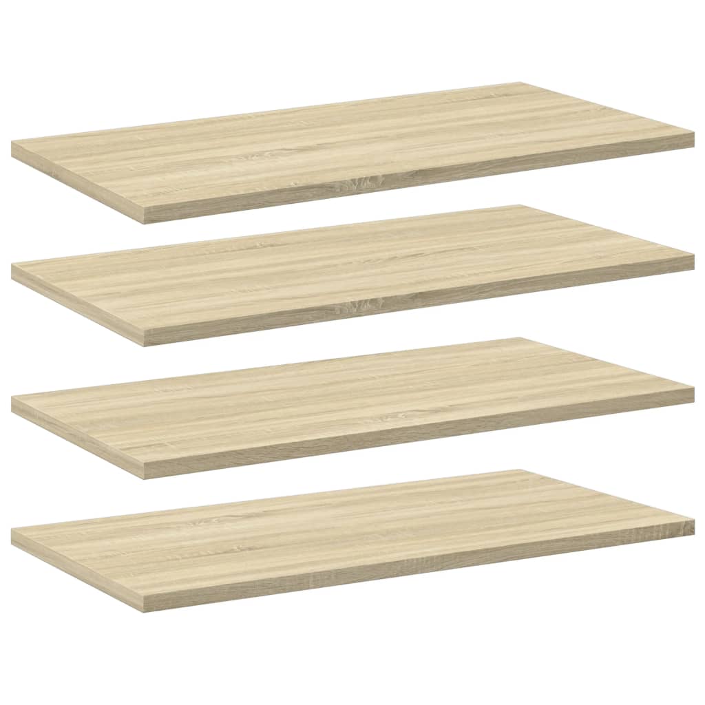 Bookshelf Boards 4 pcs Sonoma Oak 60x30x1.5 cm Engineered Wood