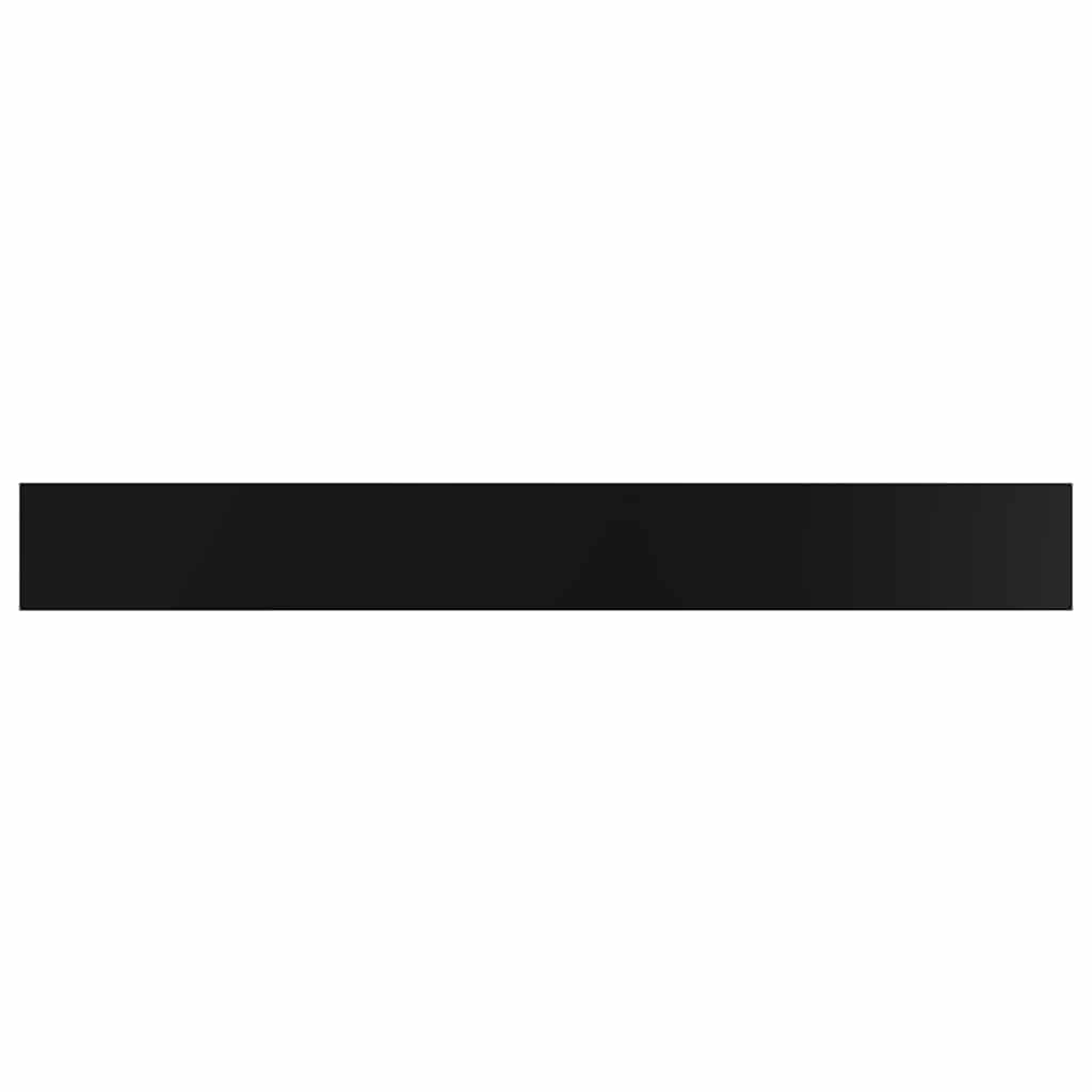 Bookshelf Boards 8 pcs High Gloss Black 80x10x1.5 cm Engineered Wood