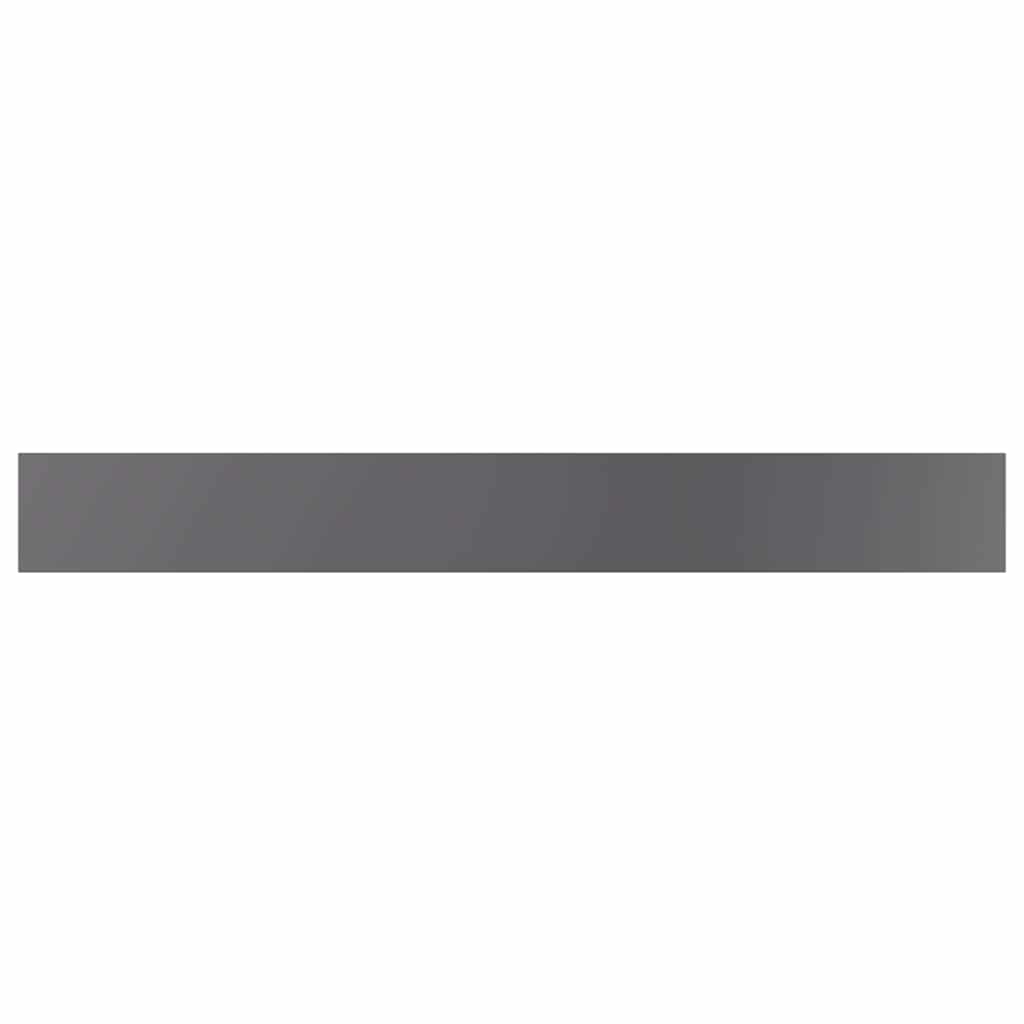 Bookshelf Boards 8 pcs High Gloss Grey 80x10x1.5 cm Engineered Wood