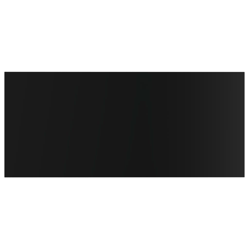 Bookshelf Boards 4 pcs High Gloss Black 100x50x1.5 cm Engineered Wood