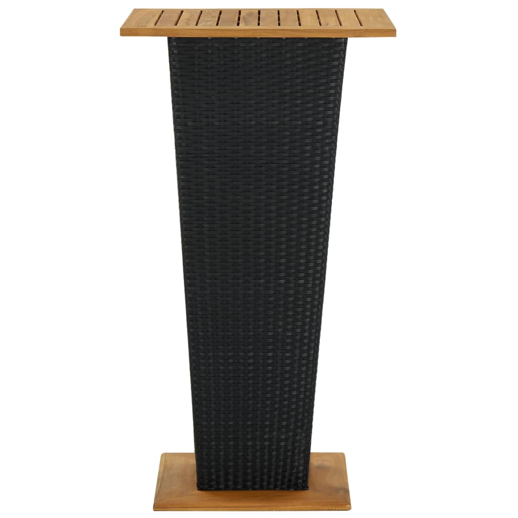 3 Piece Garden Bar Set Black