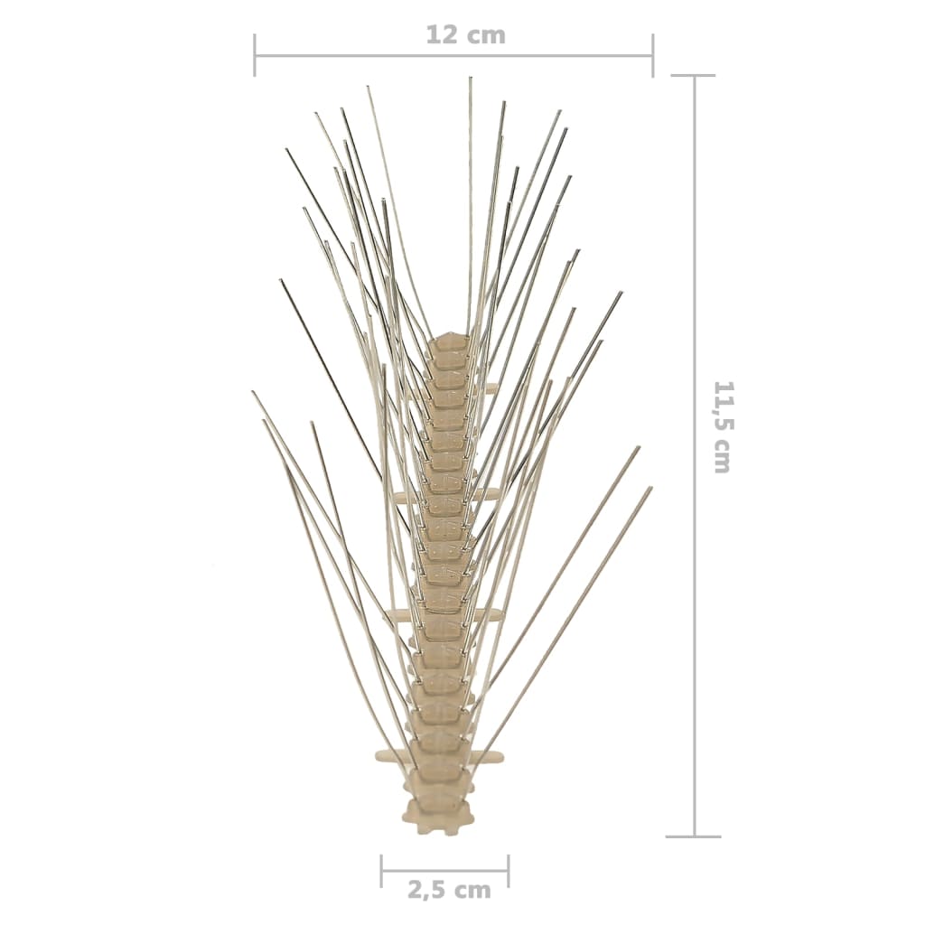 5-row Plastic Bird & Pigeon Spikes Set of 6 3 m
