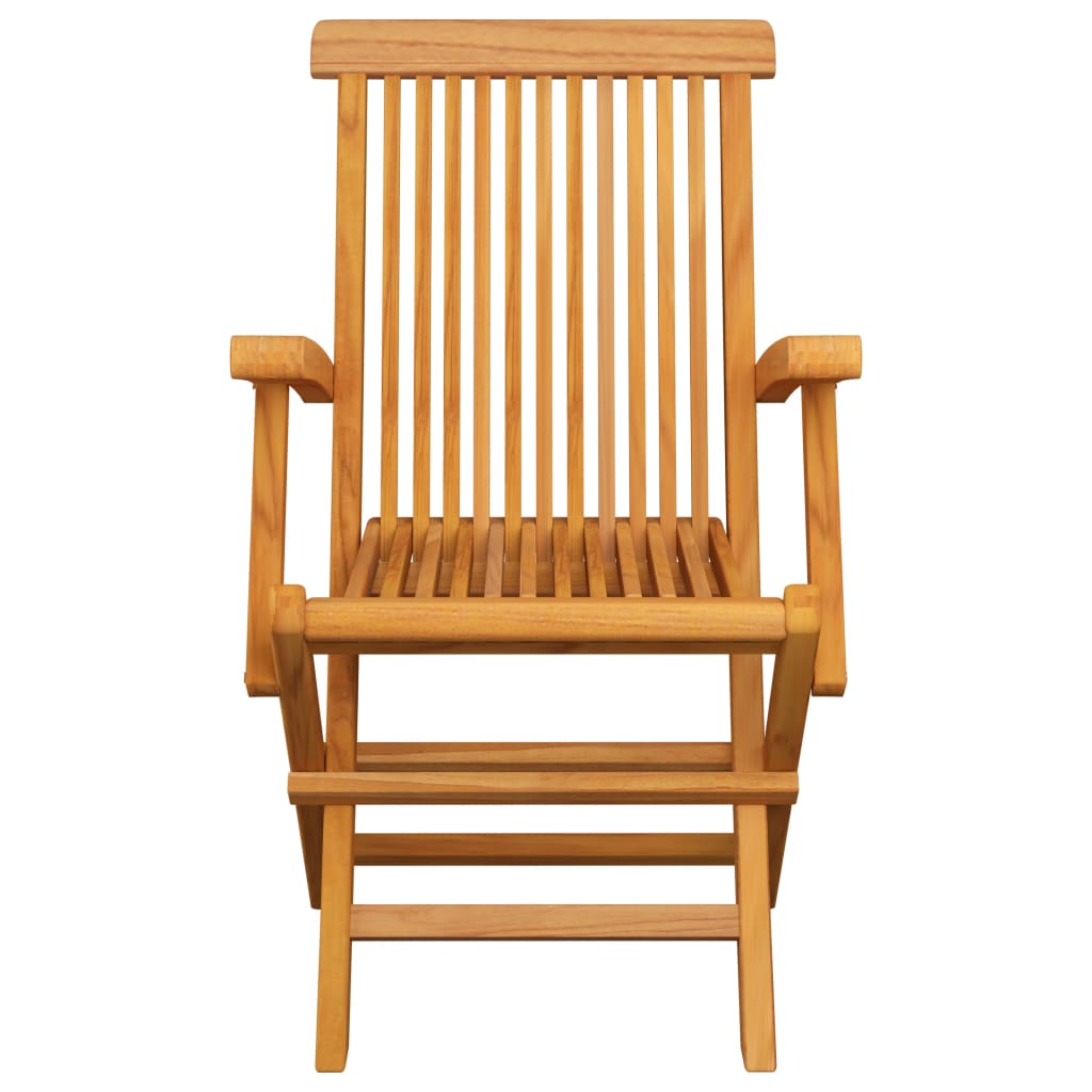 Folding Chairs with Anthracite Cushions 3 pcs Solid Teak Wood