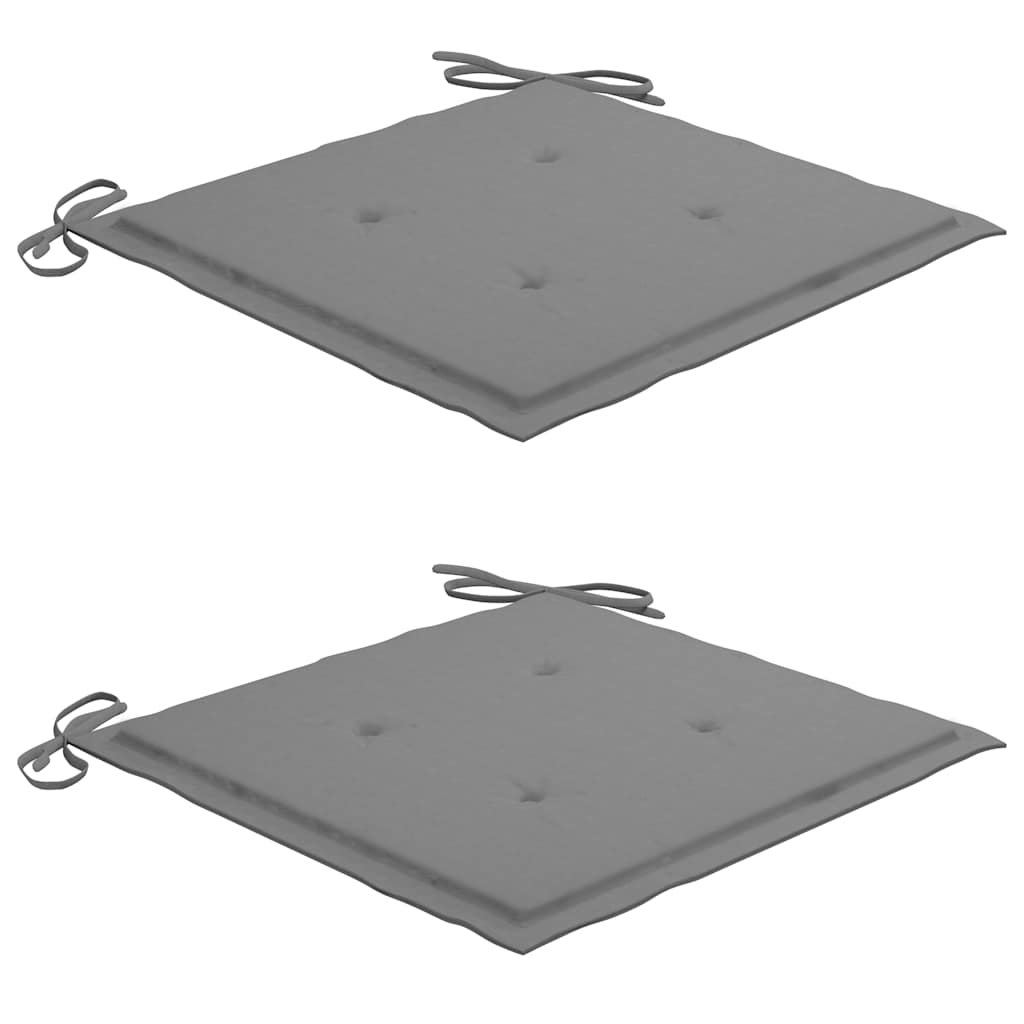 3 Piece Folding Outdoor Dining Set with Cushion Solid Wood Teak