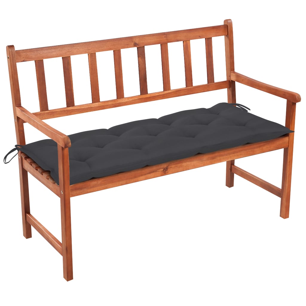 Garden Bench with Cushion 120 cm Solid Acacia Wood