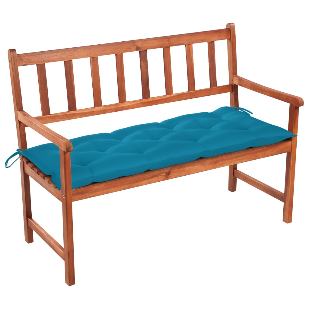 Garden Bench with Cushion 120 cm Solid Acacia Wood