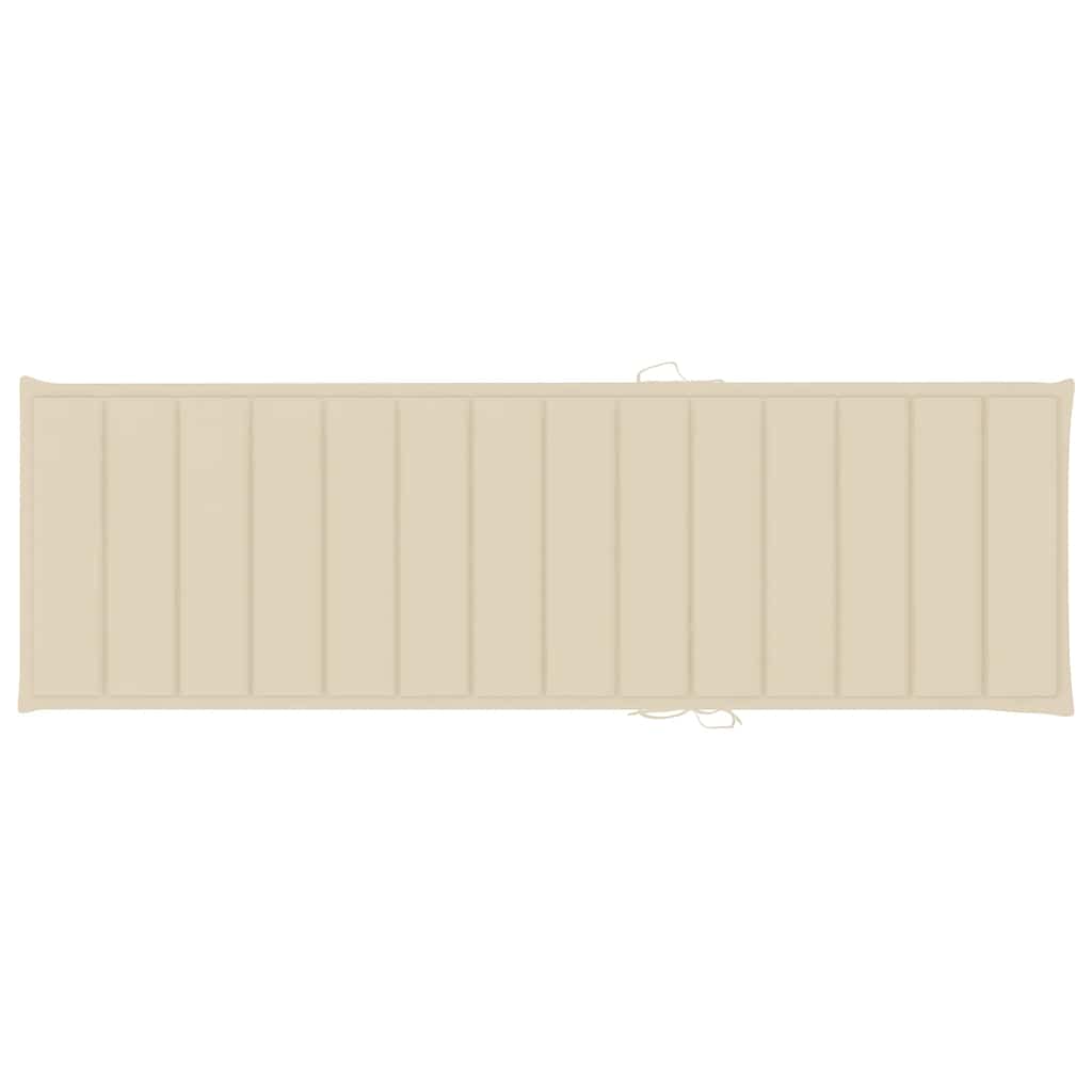 2-Person Sun Lounger with Cushions Bamboo