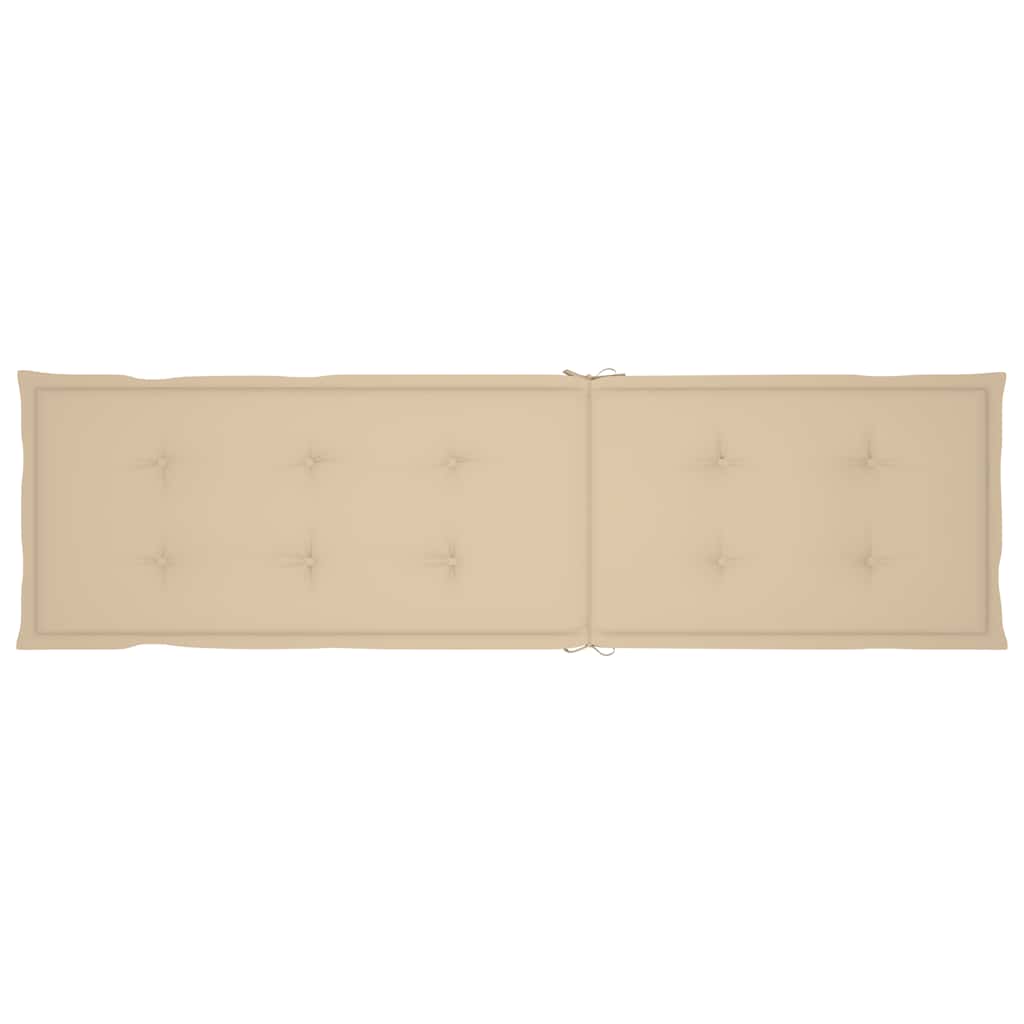 Outdoor Deck Chair with Footrest and Cushion Solid Acacia Wood